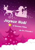 Joyeux No&euml;l avec le P&egrave;re No&euml;l et son renne